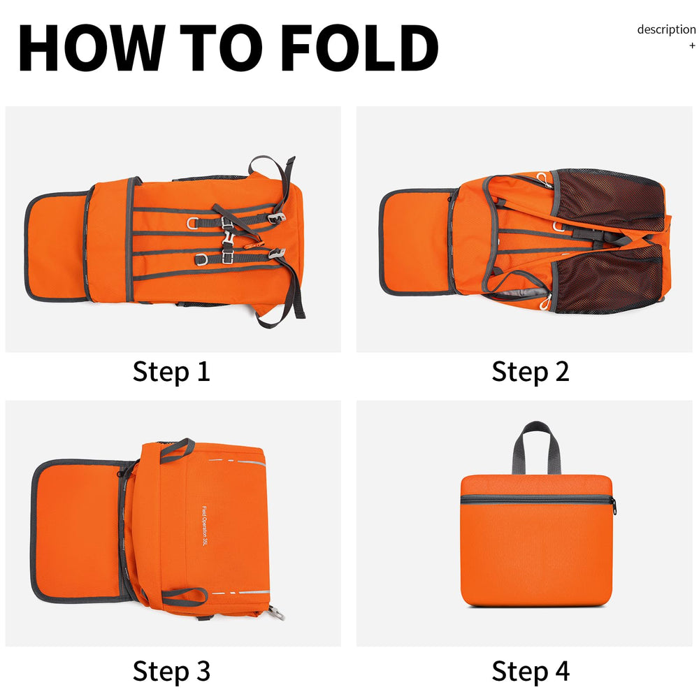 Bymontin open main compartment showing pockets and organized storage