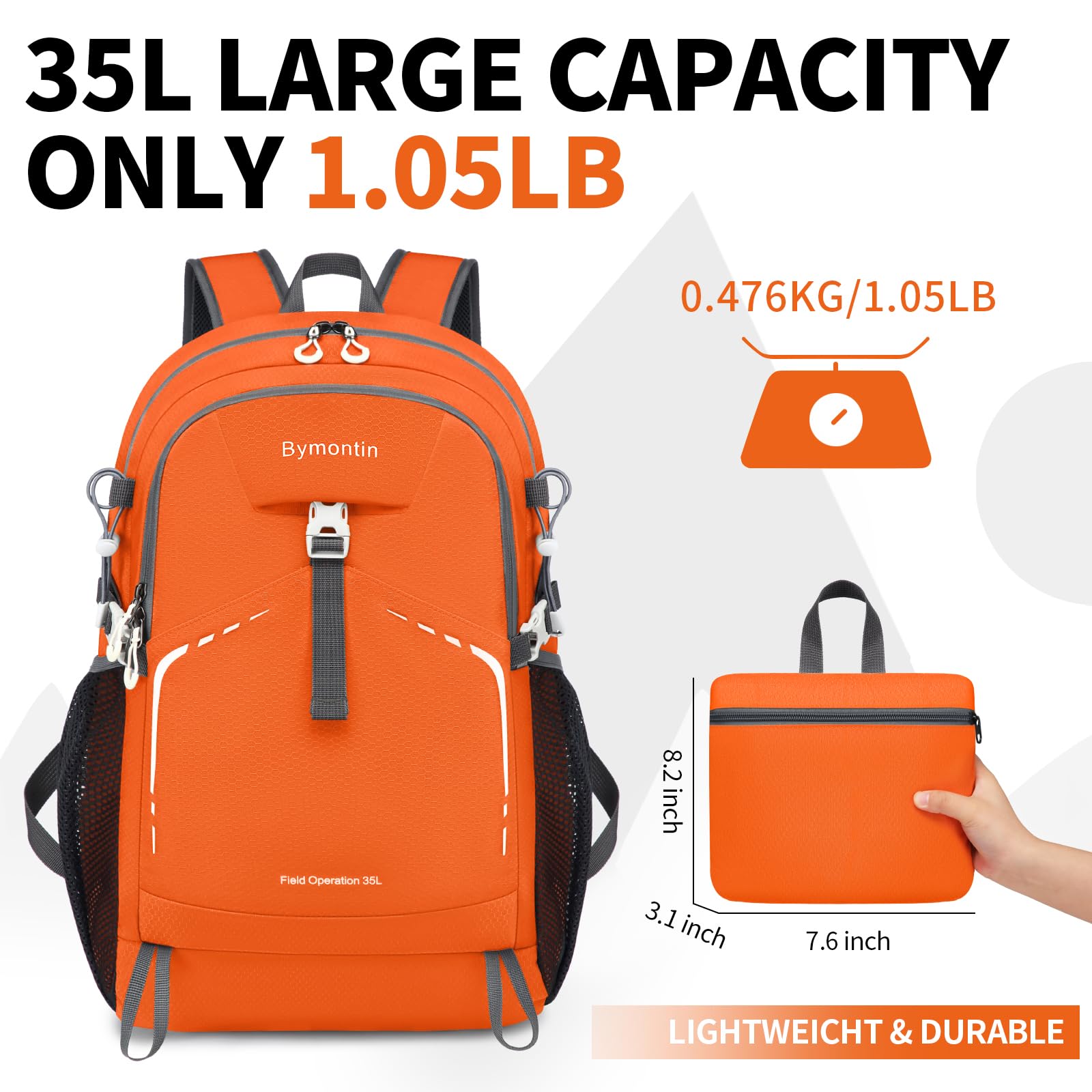 Bymontin thin padded shoulder strap detail for lightweight comfort