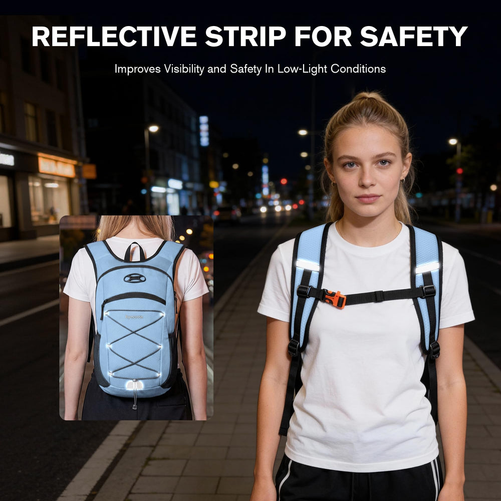 Bymontin padded shoulder strap detail with reflective stitching for safer visibility benefit