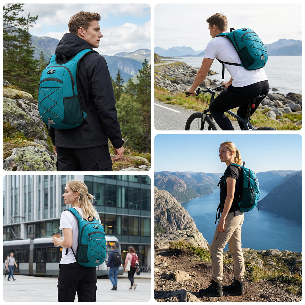 Bymontin side mesh pocket with bottle illustrating easy hydration on the trail