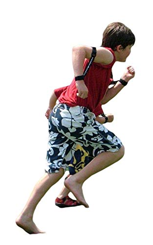 Byrdband upper arm fit demonstrating correct placement to guide swing