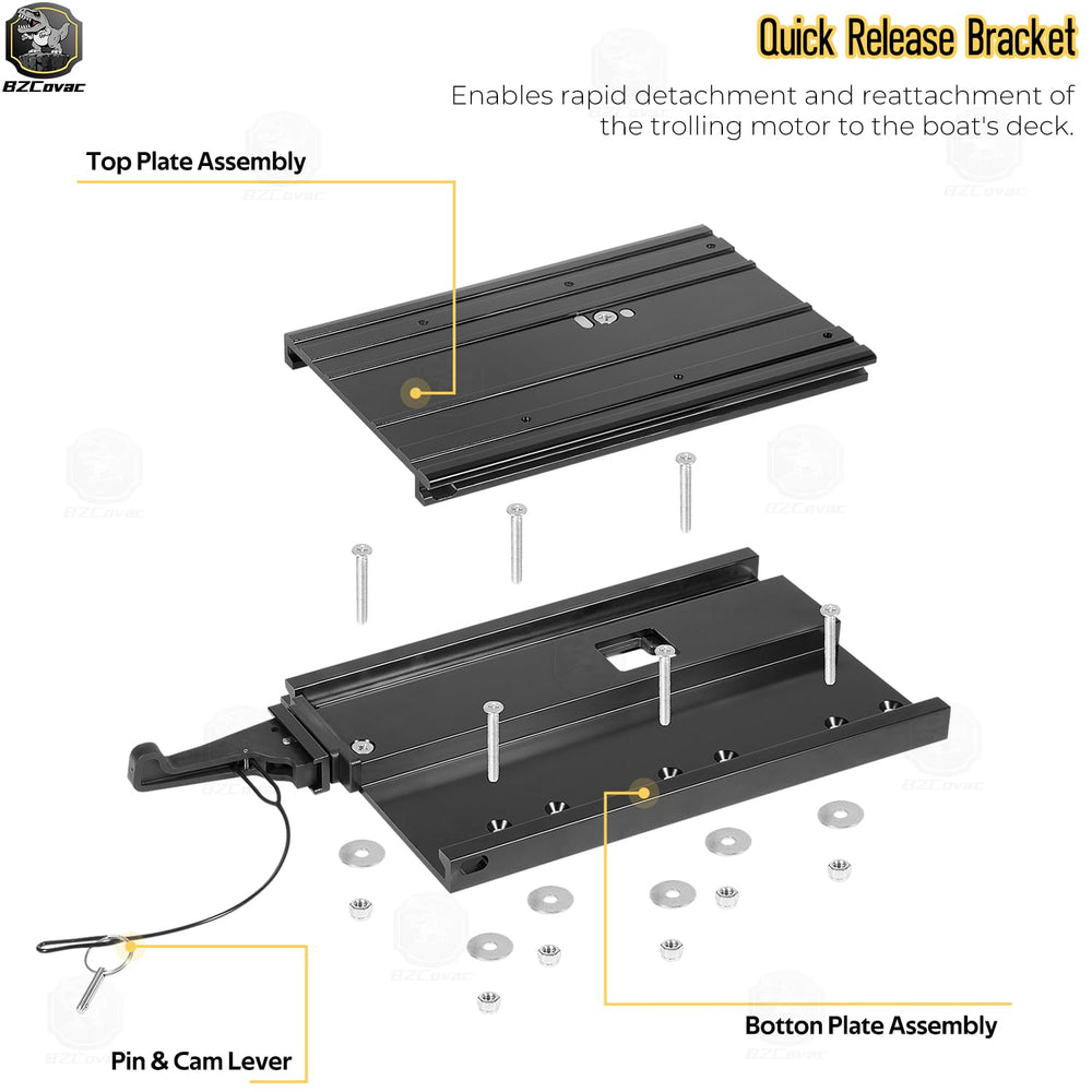 Bzcovac bracket positioned for drilling demonstrating installation guidance