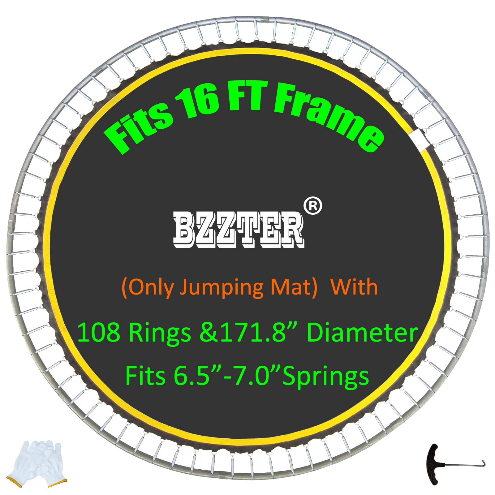 Bzzter front view of full 16ft replacement mat showing complete fit and benefit