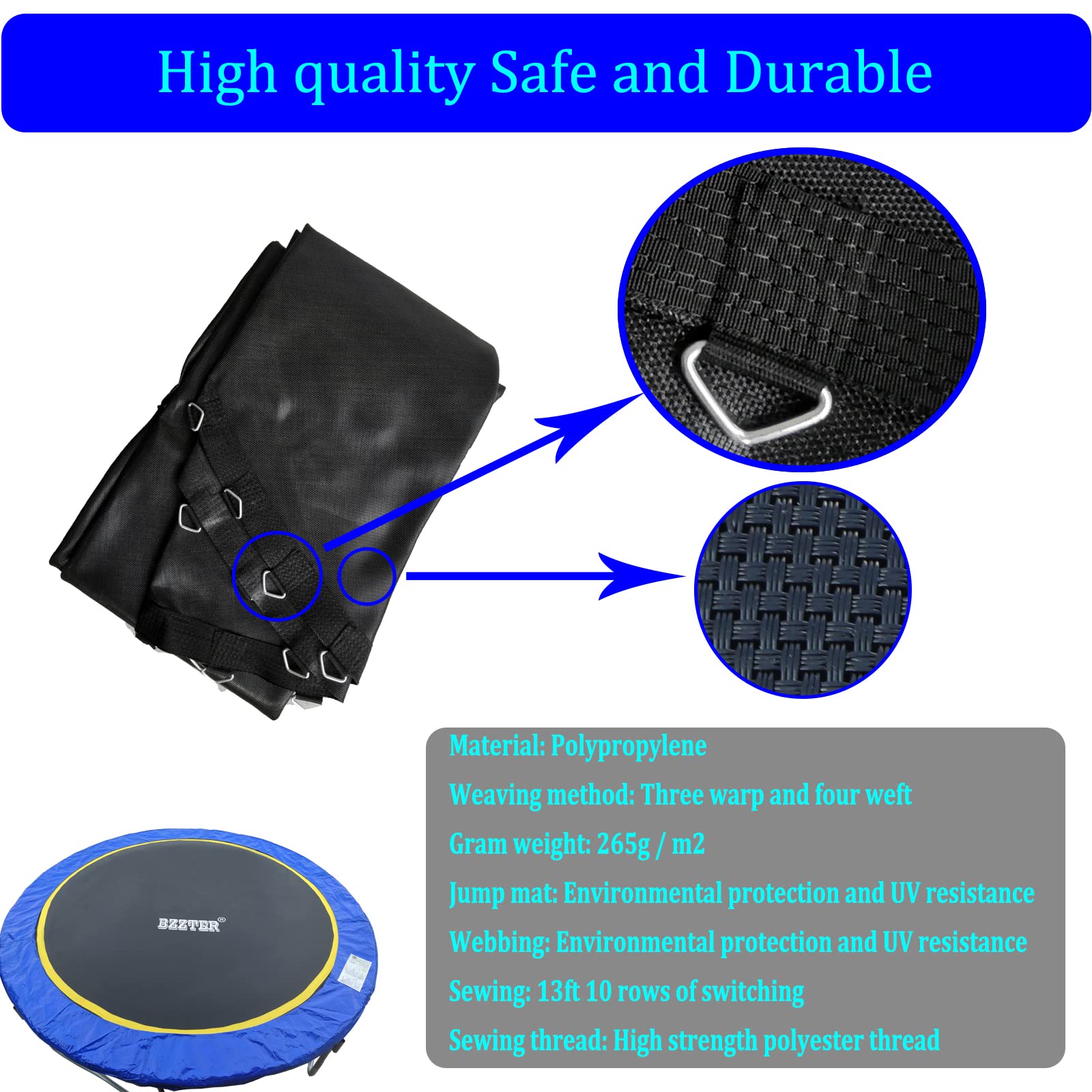 Bzzter pull hook and gloves included with mat showing tools for easier installation benefit: simplifies setup