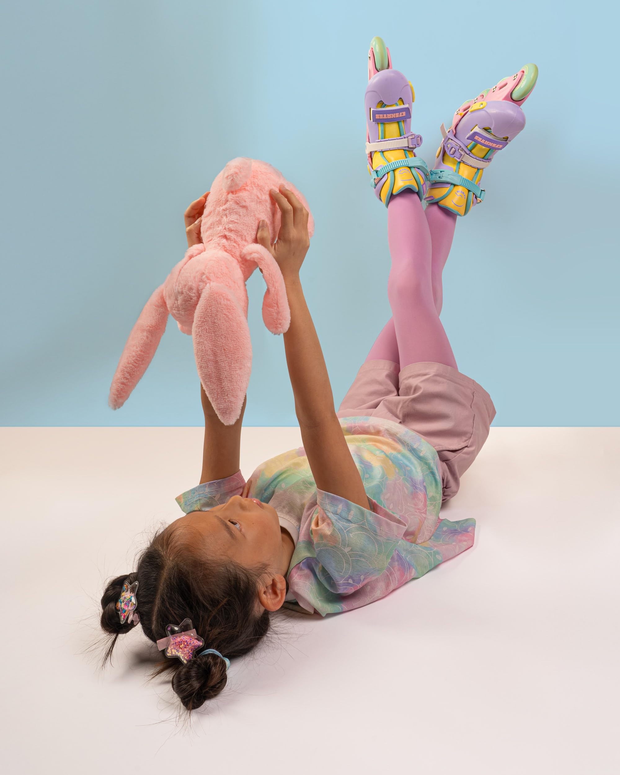 C SEVEN child wearing skates in park demonstrating stability and fun