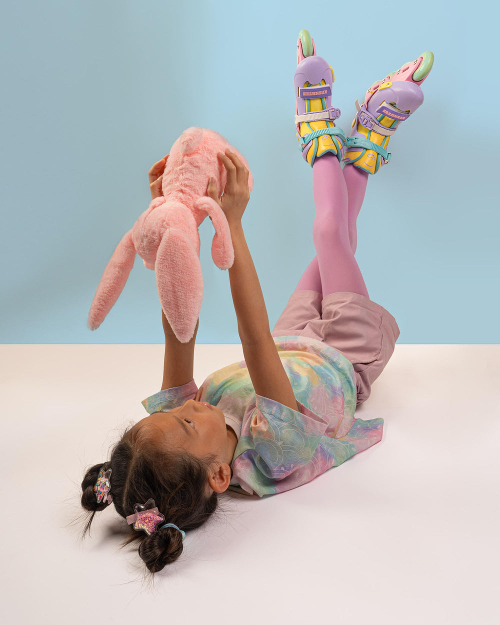 C SEVEN child wearing skates in park demonstrating stability and fun