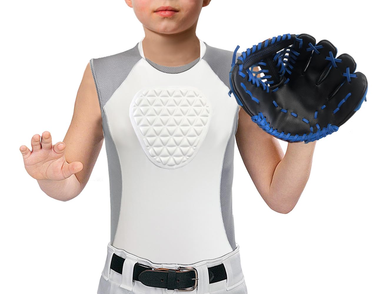 Cabasse worn by youth baseball player illustrating protection and full range of motion