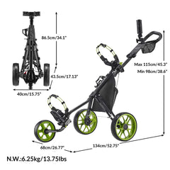 Caddytek folded compact for trunk storage and effortless travel convenience