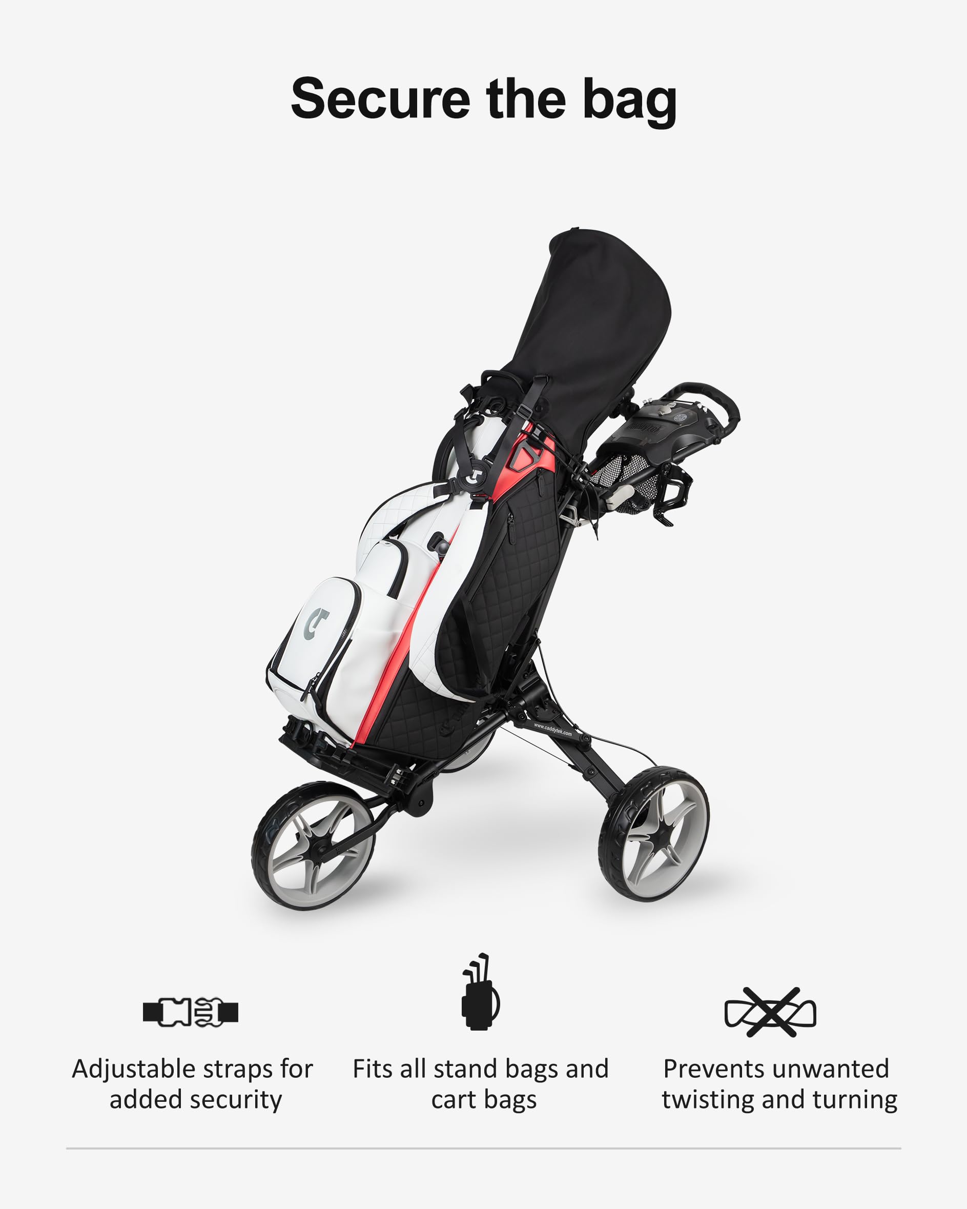 Caddytek umbrella and drink holder mounts for hands-free weather and hydration