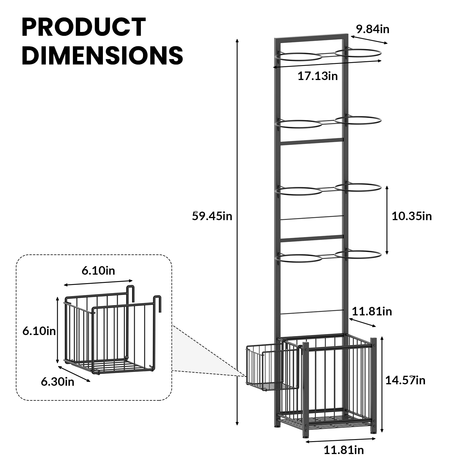 CADUKE rack loaded with basketballs and rackets demonstrating quick access to gear