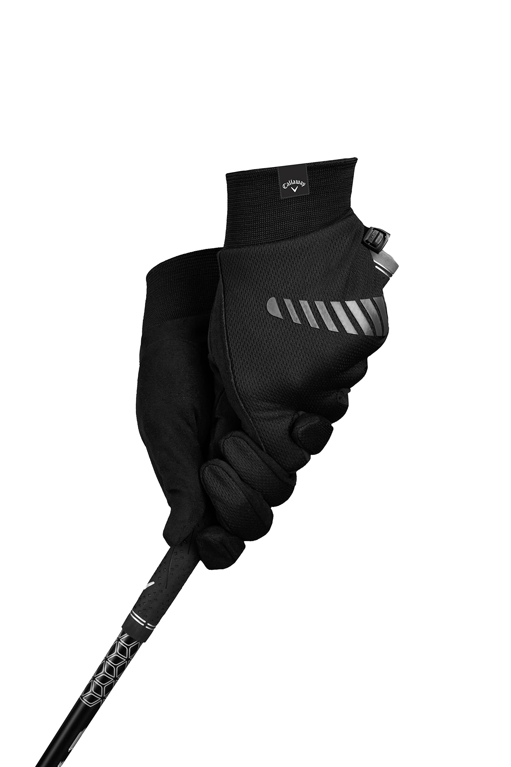 Callaway glove in use during a golf swing for enhanced control