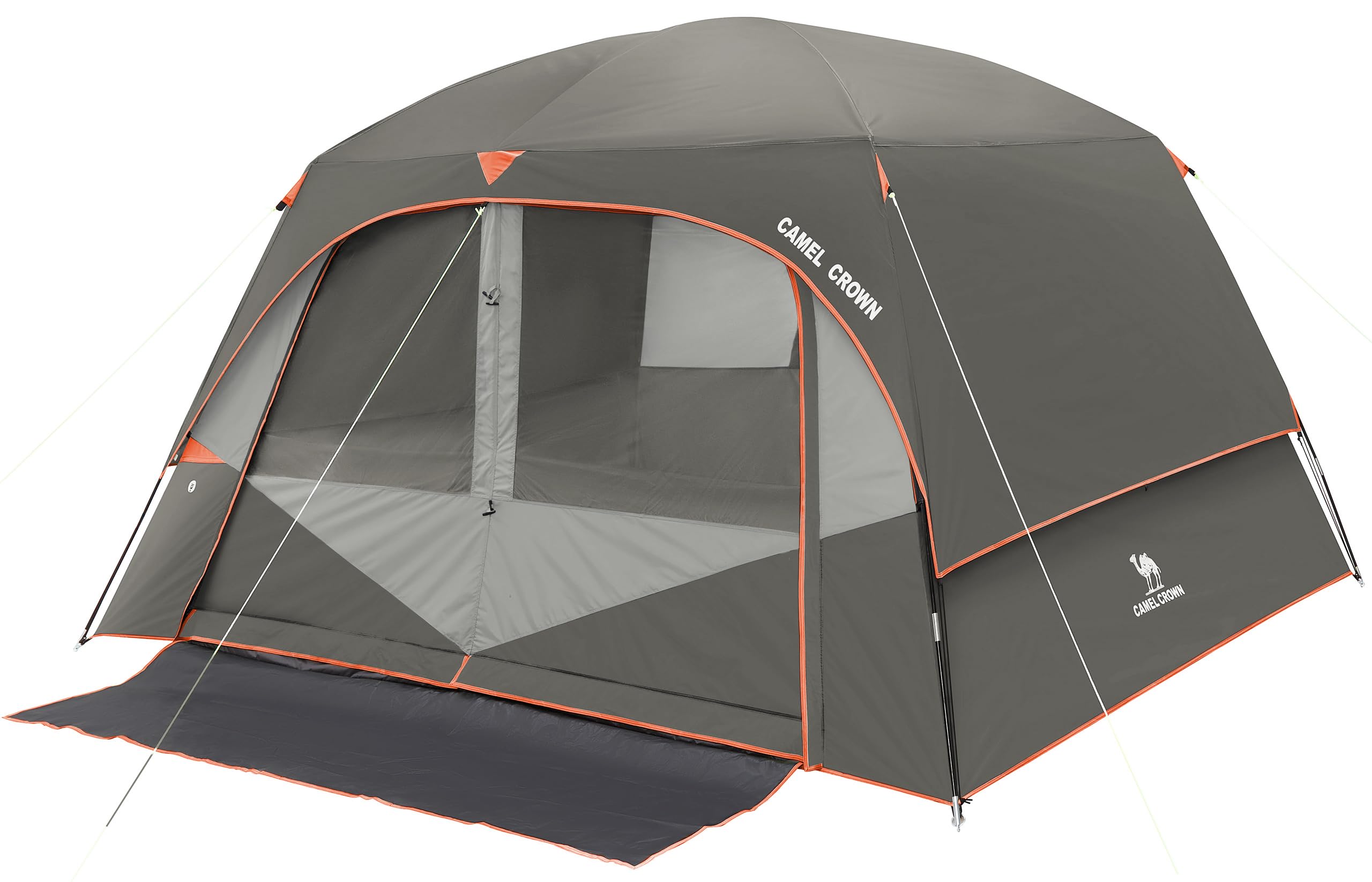 CAMEL CROWN front view of tent showing easy-access doors and vestibules for convenience