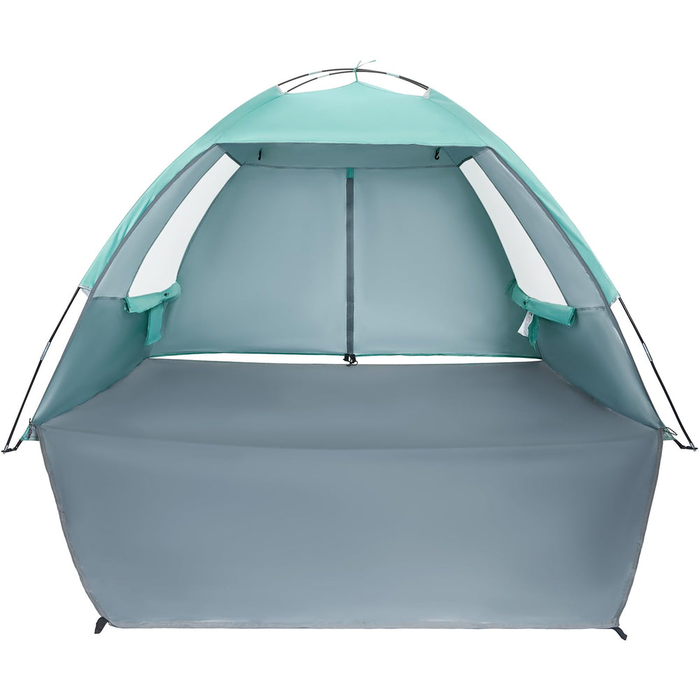 CAMEL CROWN front view showing roomy UPF 50+ shade and family comfort