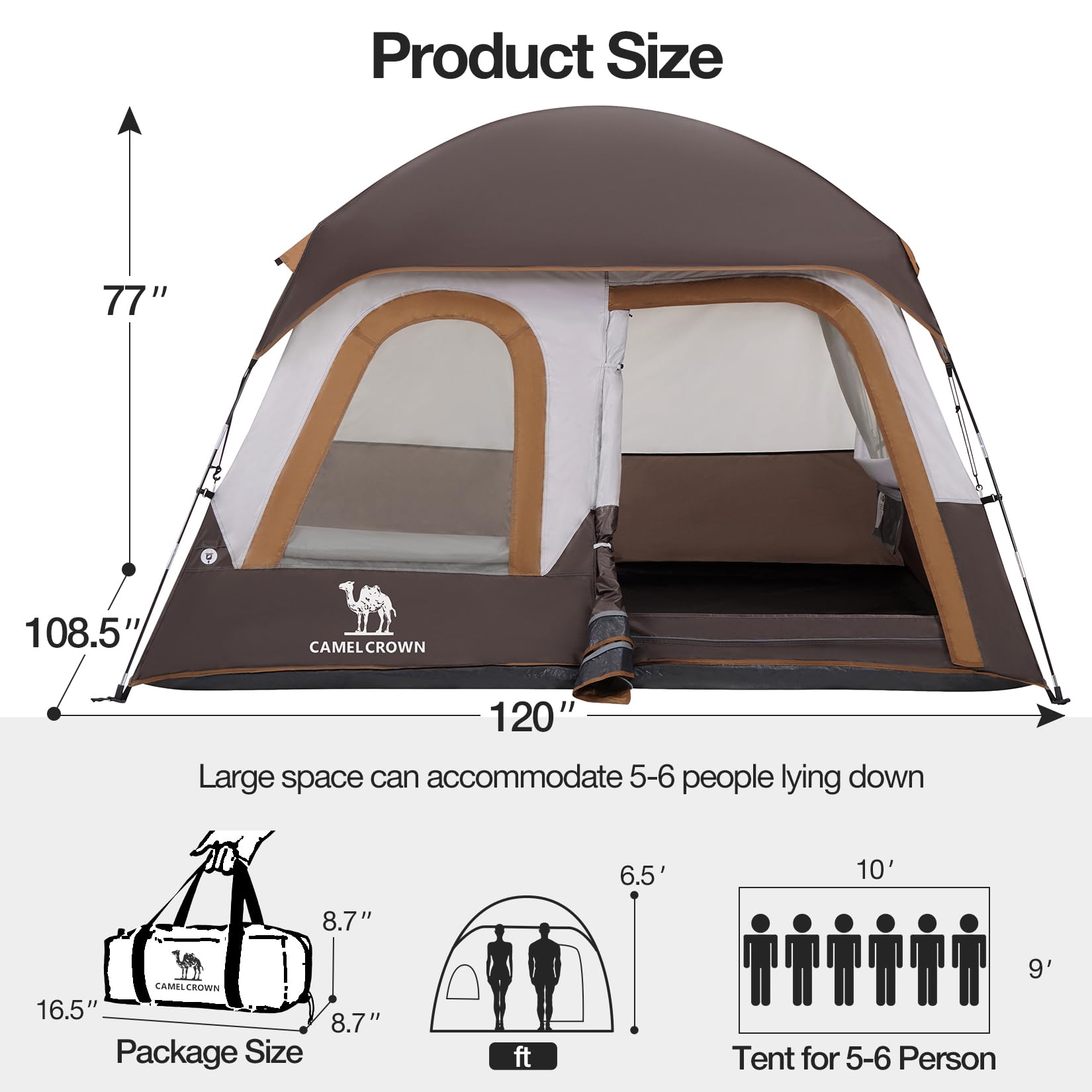 CAMEL CROWN compact carry bag packed for travel and easy transport benefit