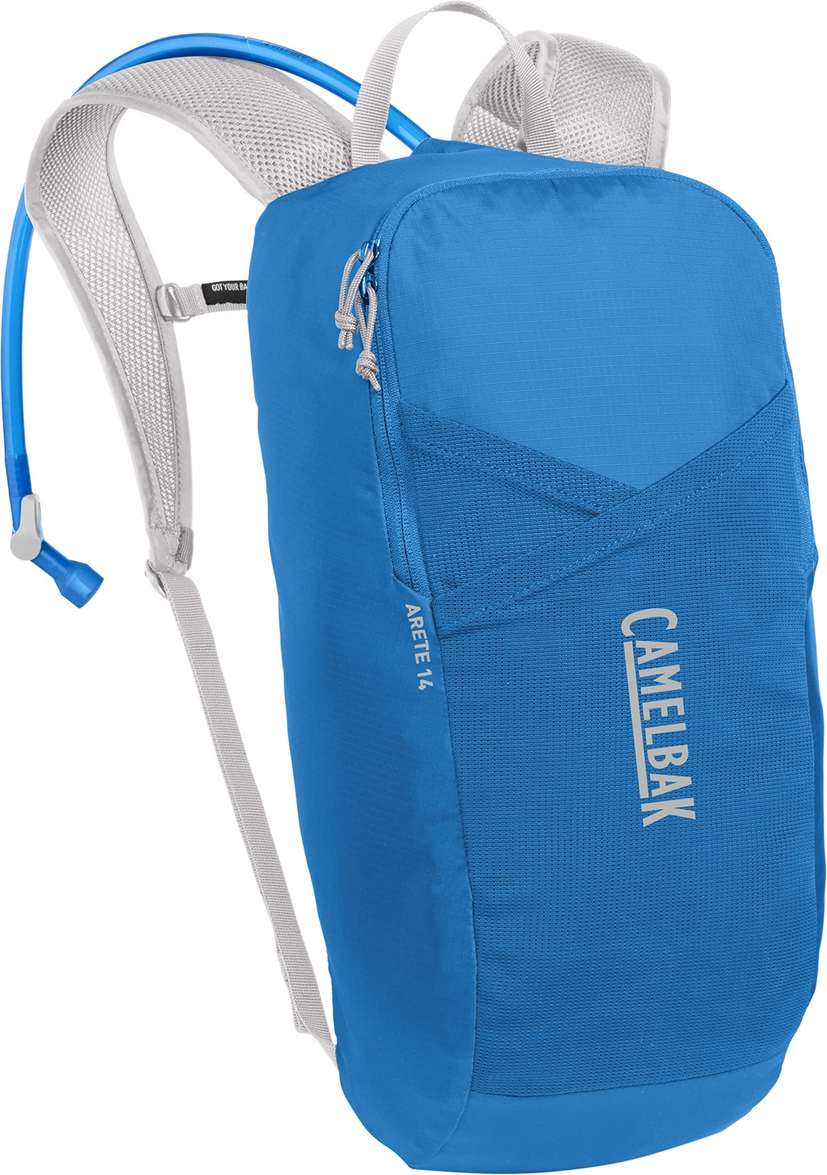 CamelBak Arete 14 front view showing compact pack and hydration access benefit