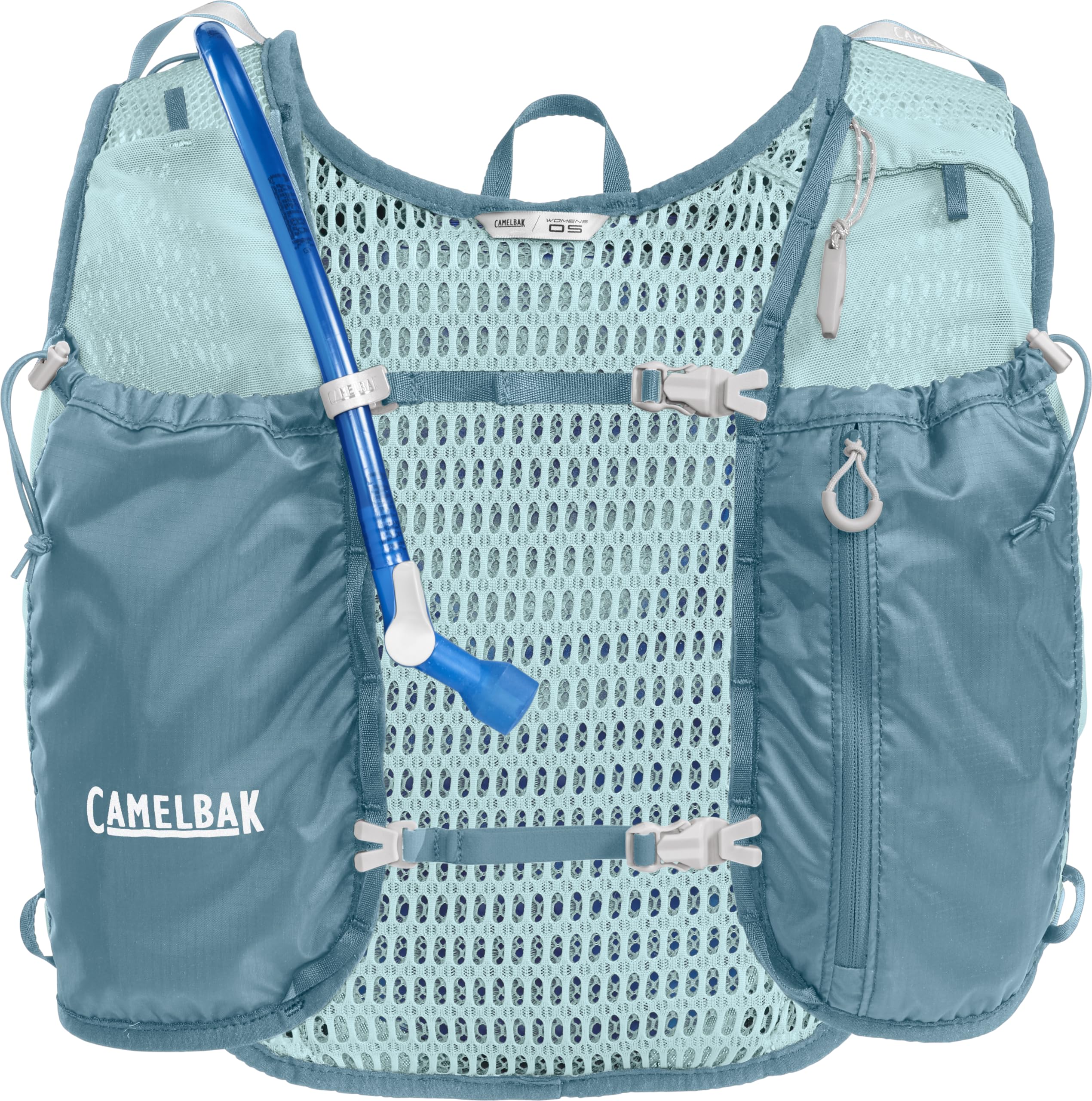 CamelBak vest worn on trail demonstrating stability and reflective safety benefit