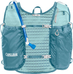 CamelBak vest worn on trail demonstrating stability and reflective safety benefit