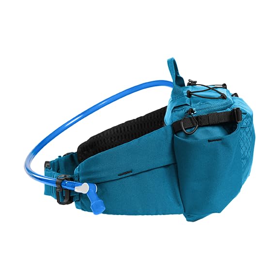 CamelBak 50oz lumbar reservoir close-up showing valve and fill port for reliable hydration