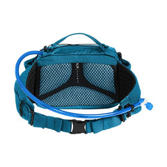 CamelBak magnetic tube trap in use on rider keeping bite valve accessible and secure