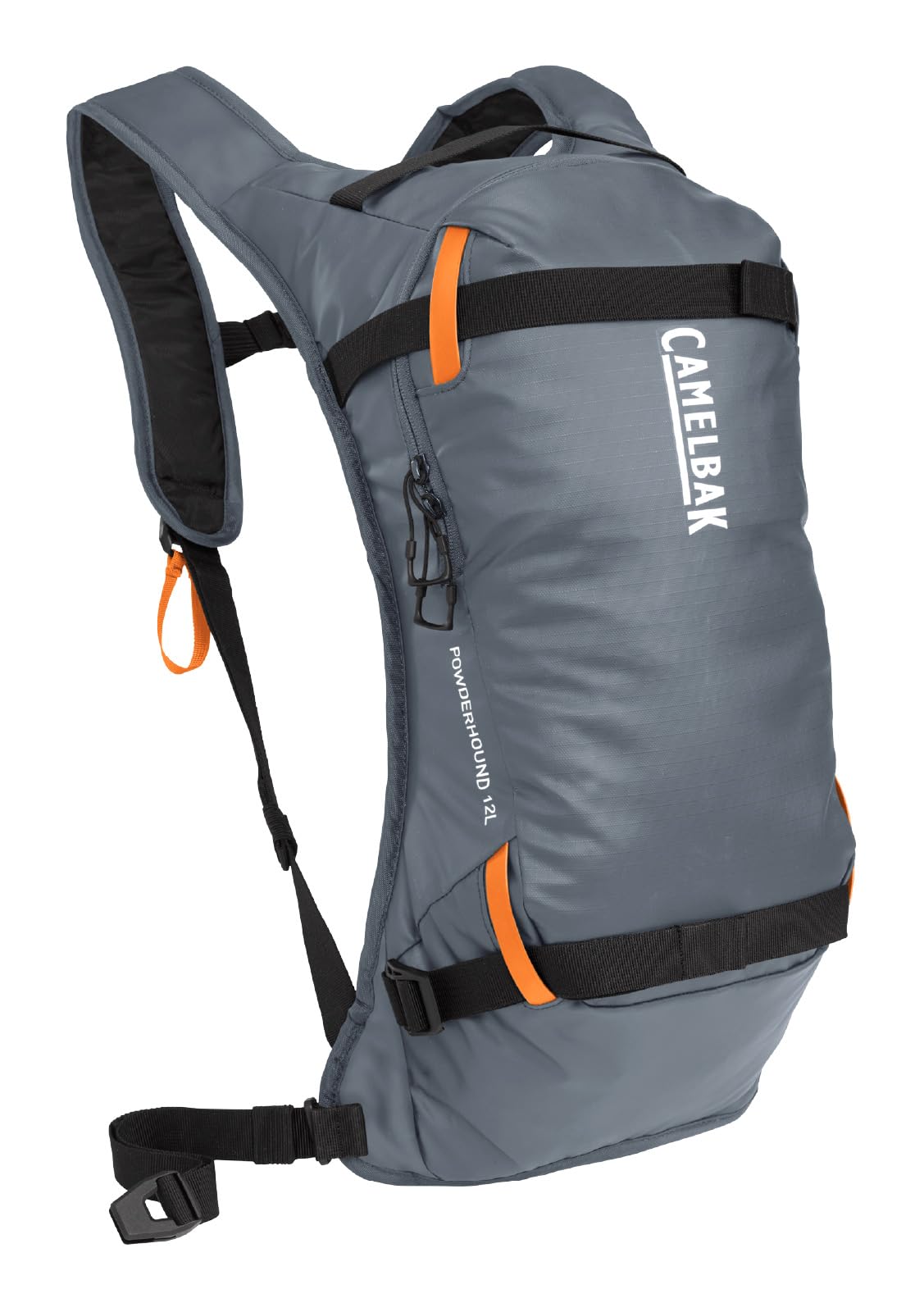 CamelBak Powderhound front view showing compact winter pack and organization benefit