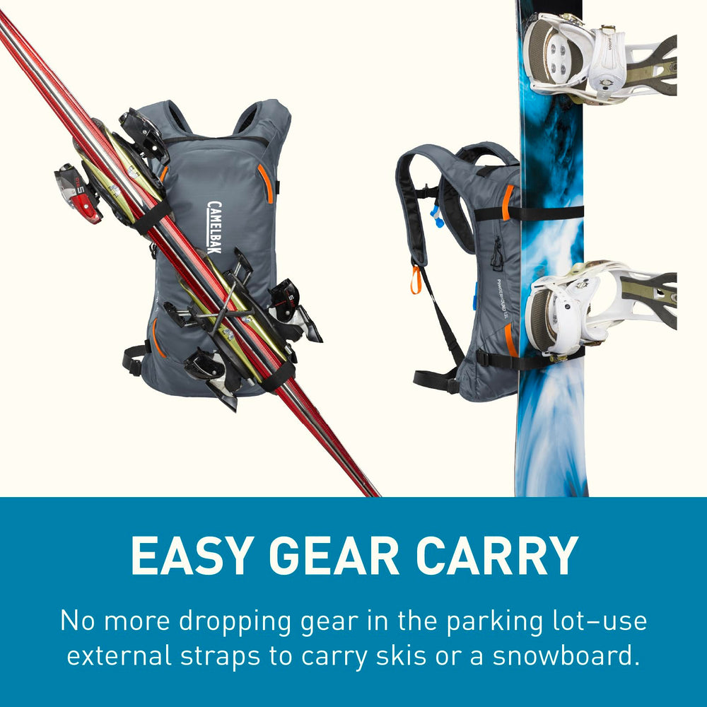 CamelBak Powderhound lift access swing positioned forward for quick retrieval