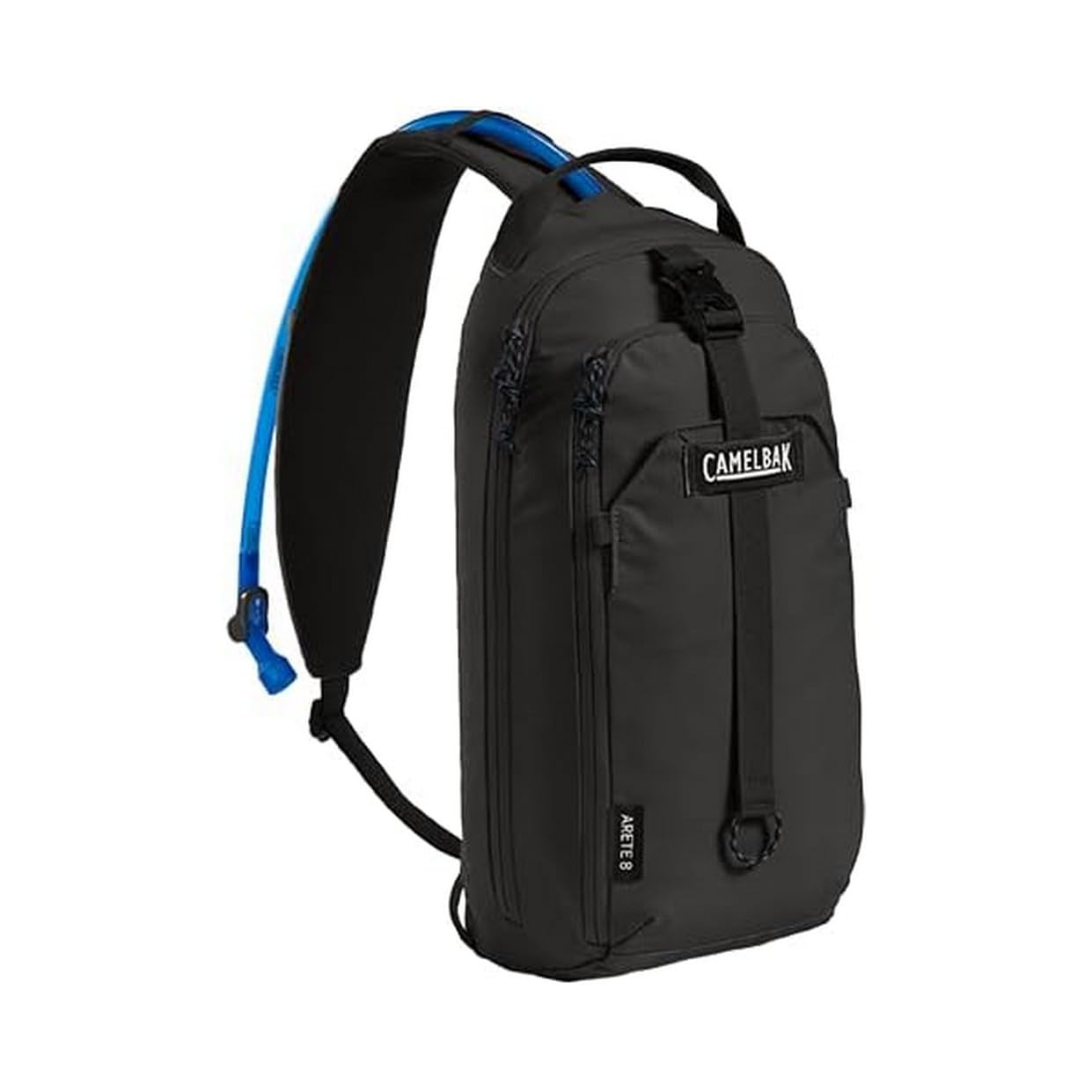 CamelBak next to water bottle giving scale and demonstrating 8L carry capacity