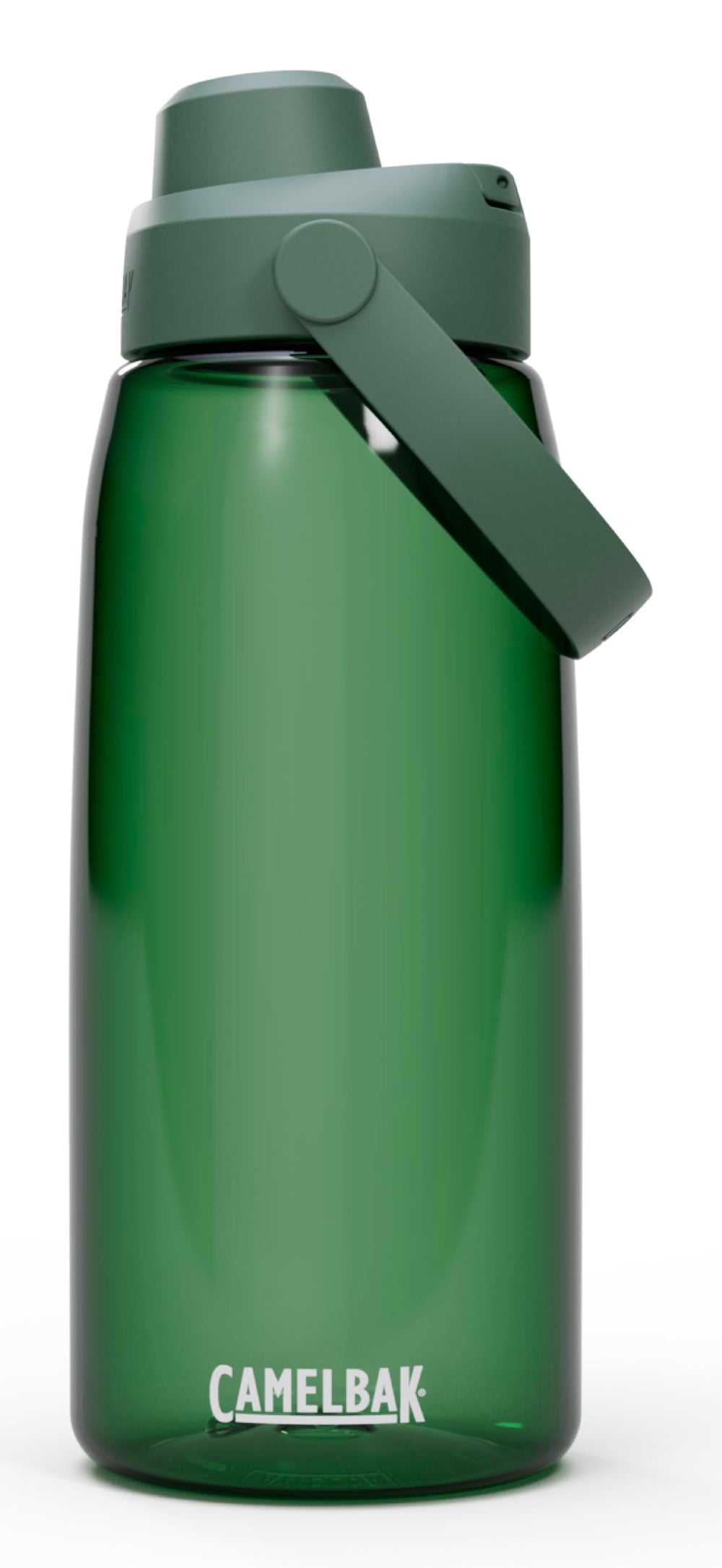 CamelBak Thrive front view showing forest green bottle, durable and grab-ready