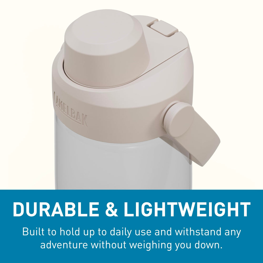 CamelBak Thrive held in hand to show 25oz scale and portability benefit