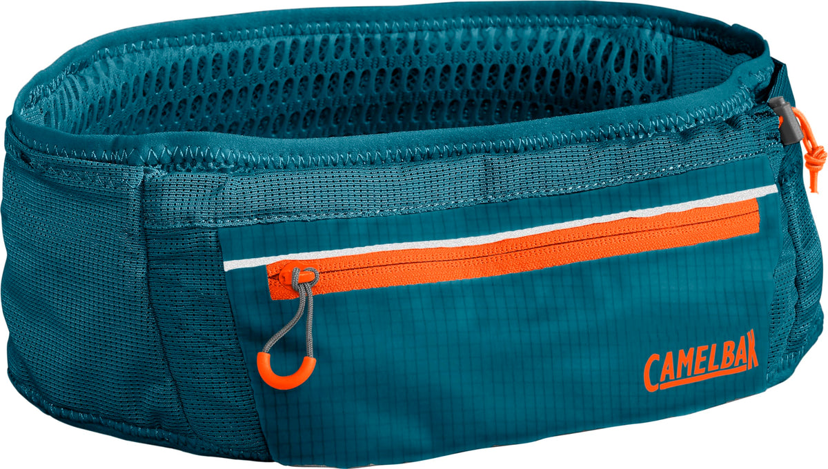 CamelBak Ultra front view in corsair teal showing slim profile and stability benefit