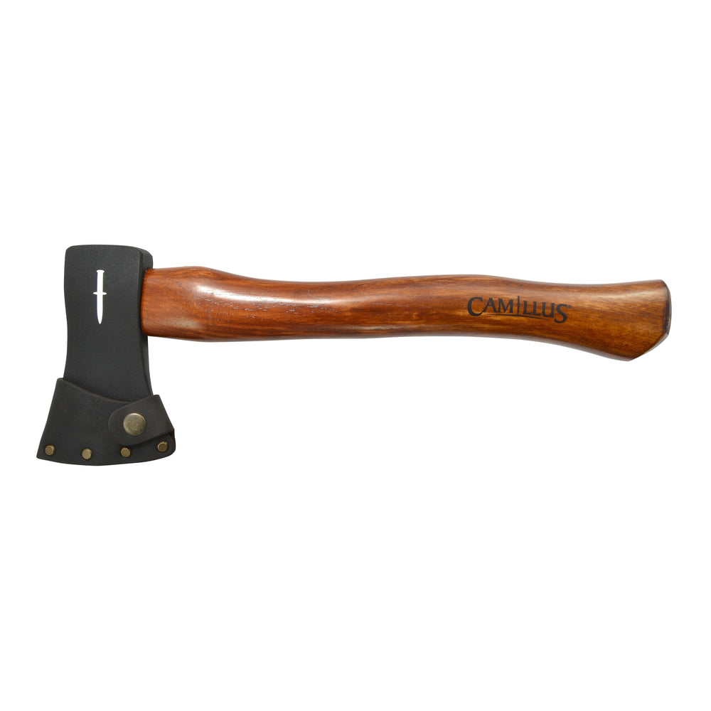 Camillus hatchet front view showing full tool and balanced design benefit