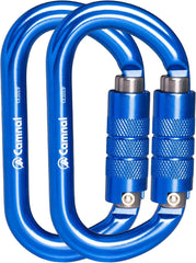 CAMNAL front view of oval carabiner showing shape and size for secure connections