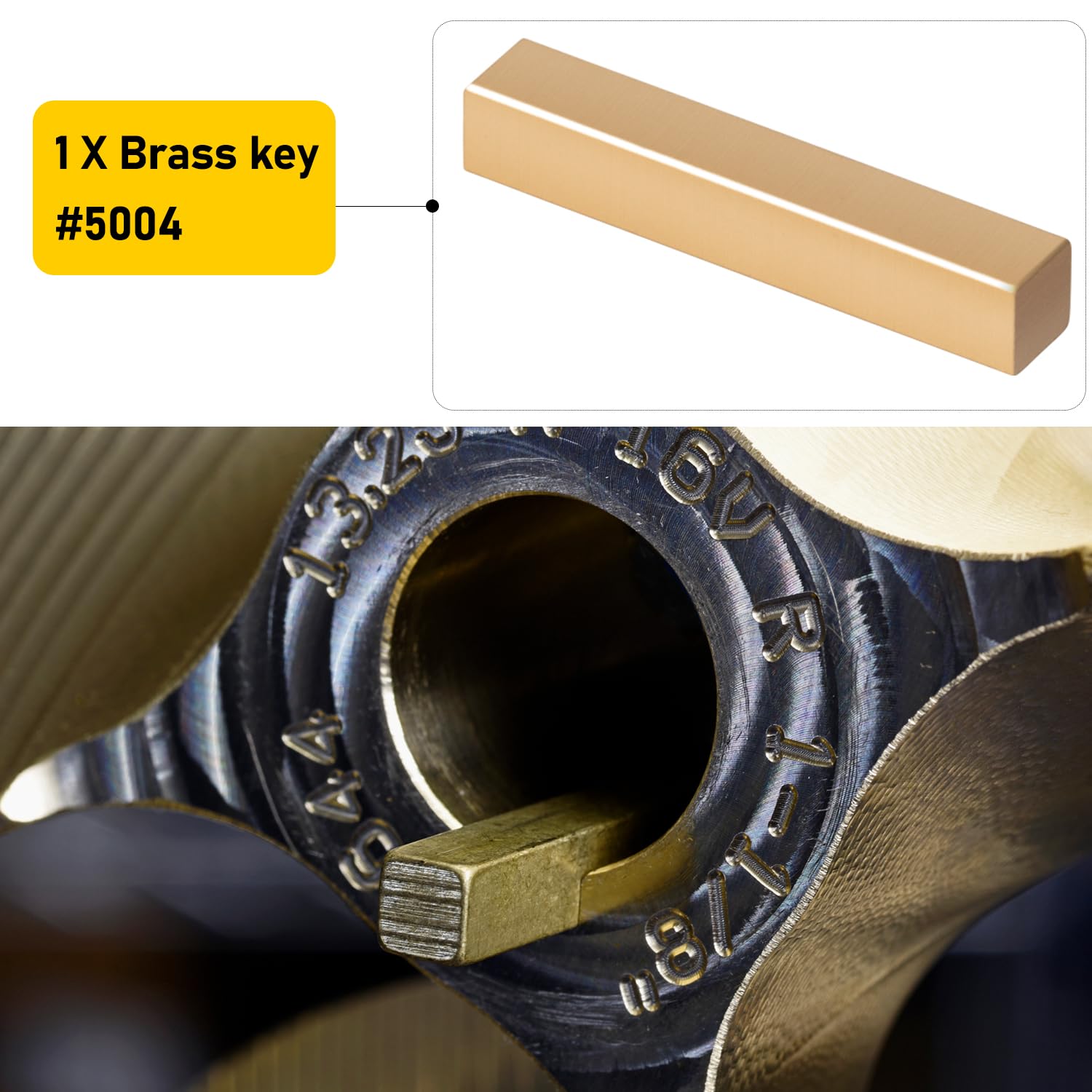 Camoo close-up of brass nylock nut showing corrosion-resistant finish