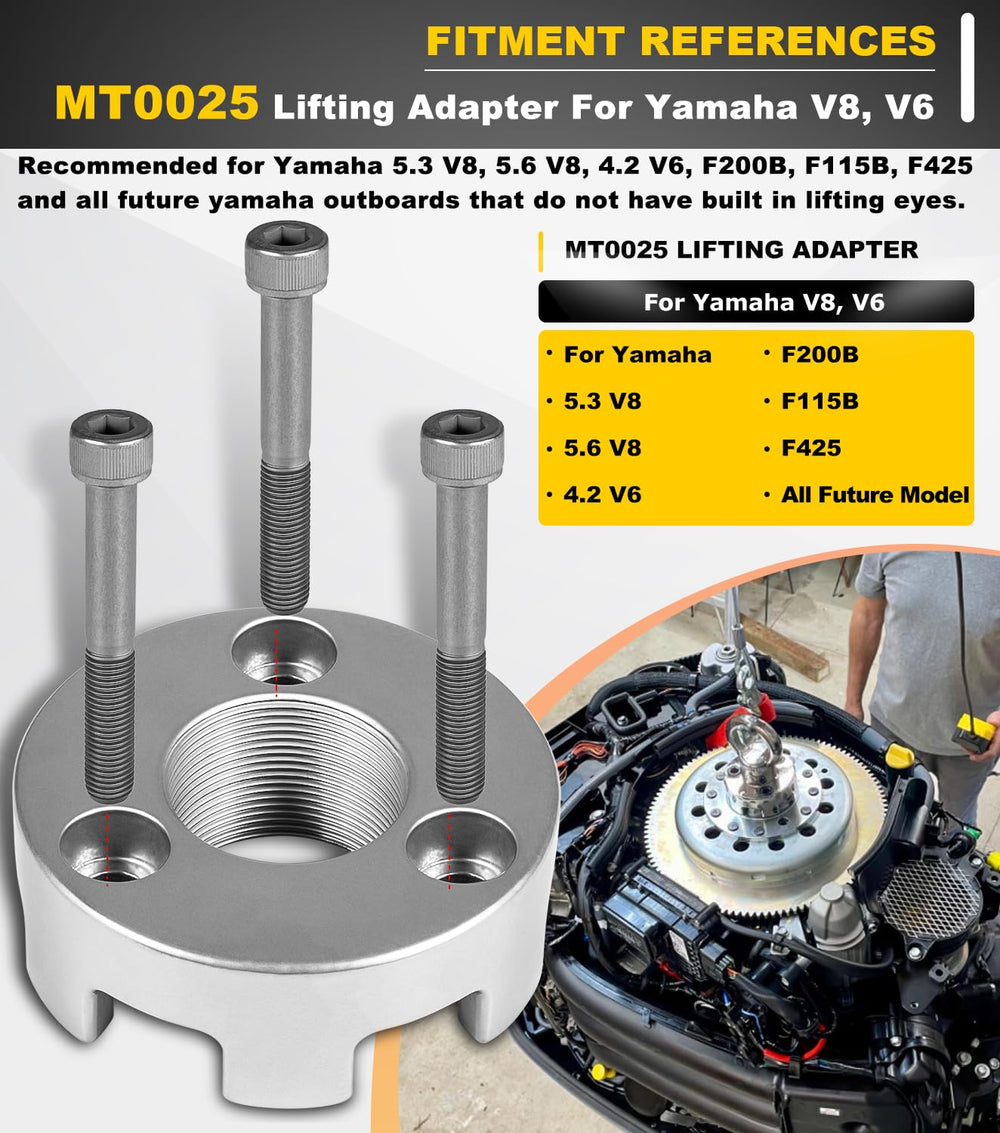 Camoo lifting adapter side profile highlighting compact design and mounting face