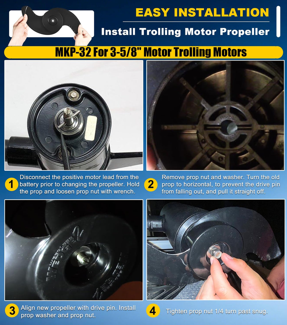 Camoo MKP-32 kit components including nut, shear pin and washer for easy install