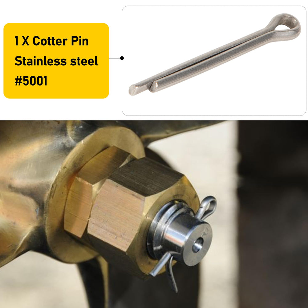 Camoo stainless cotter pin close-up providing secure locking benefit