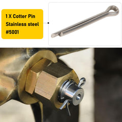 Camoo stainless cotter pin close-up providing secure locking benefit