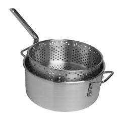 Camp Chef front view of 10.5-quart pot showing capacity and durable design benefit