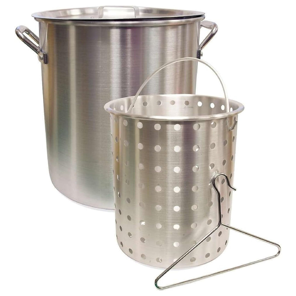 Camp Chef front view of 24-quart pot showing capacity and sturdy build benefit