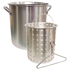 Camp Chef front view of 24-quart pot showing capacity and sturdy build benefit