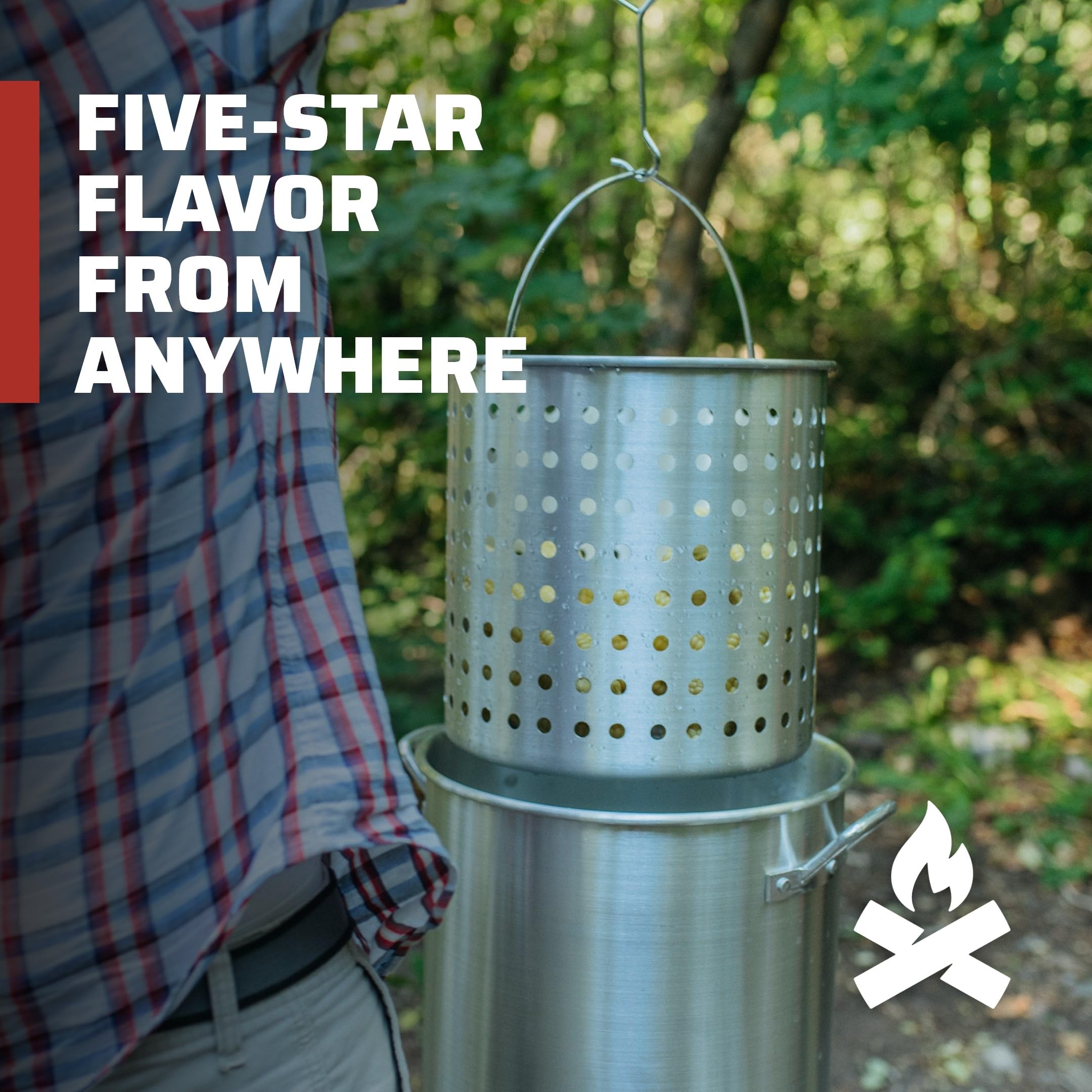 Camp Chef packed pot with accessories for compact storage and transport benefit
