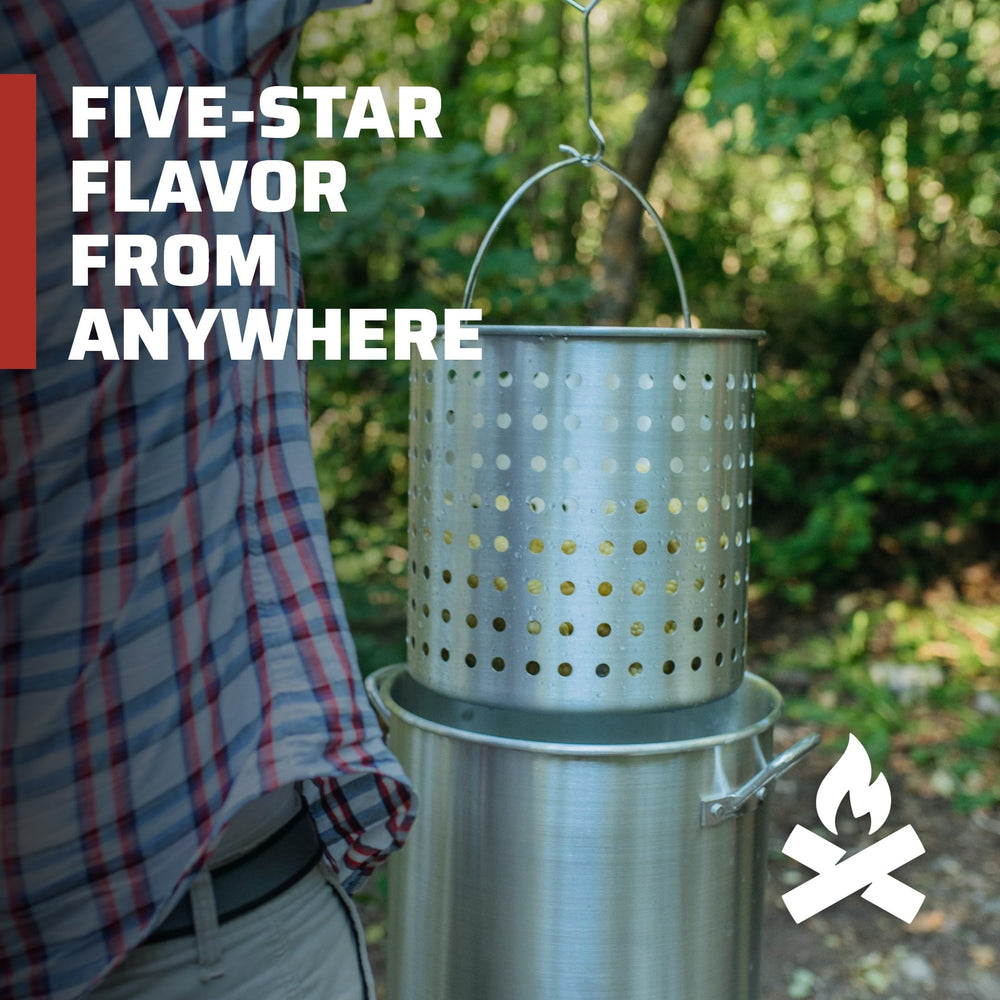 Camp Chef packed pot with accessories for compact storage and transport benefit