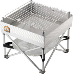Campfire Defender front view showing compact footprint and sturdy build for easy transport