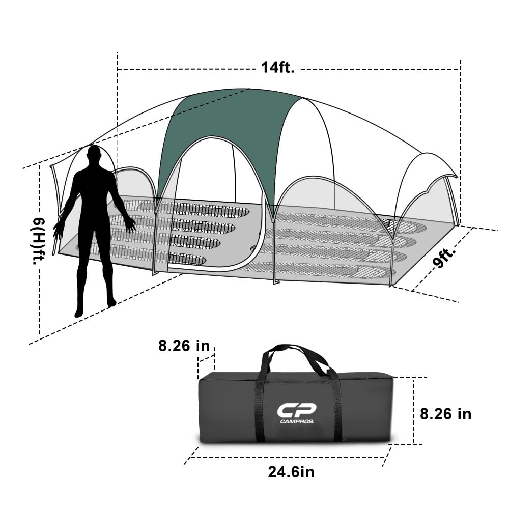 CAMPROS CP interior with straight walls and 72-inch headroom for comfort