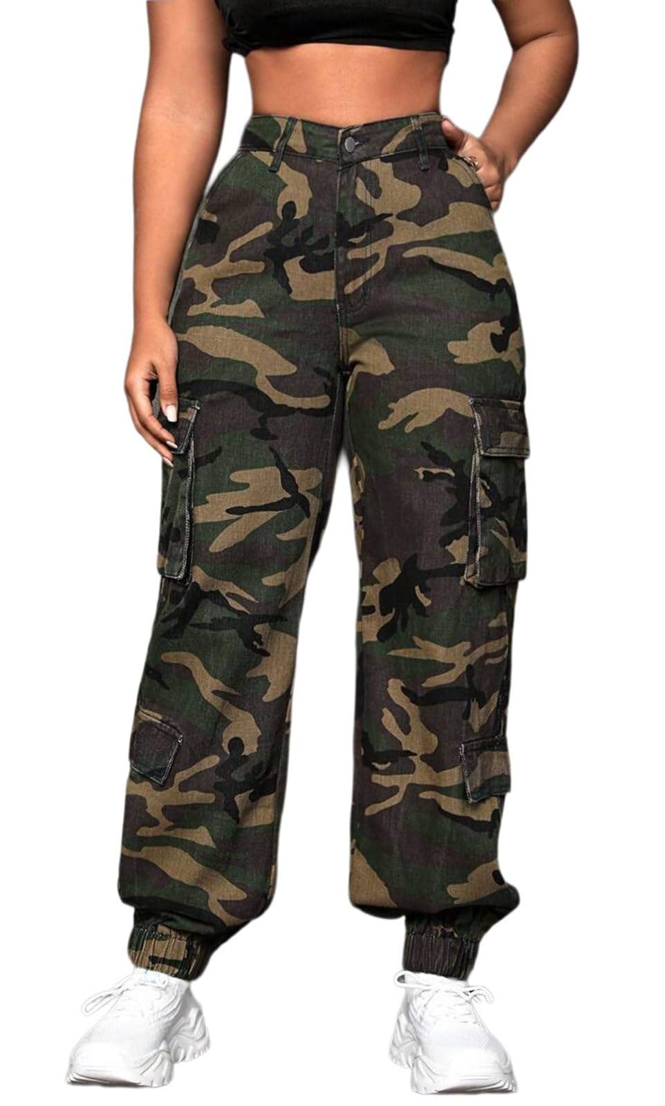 CaniBtr front view showing high waist and pockets for confident fit