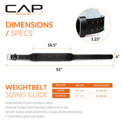 CAP Barbell belt shown on barbell during a squat setup illustrating stable support