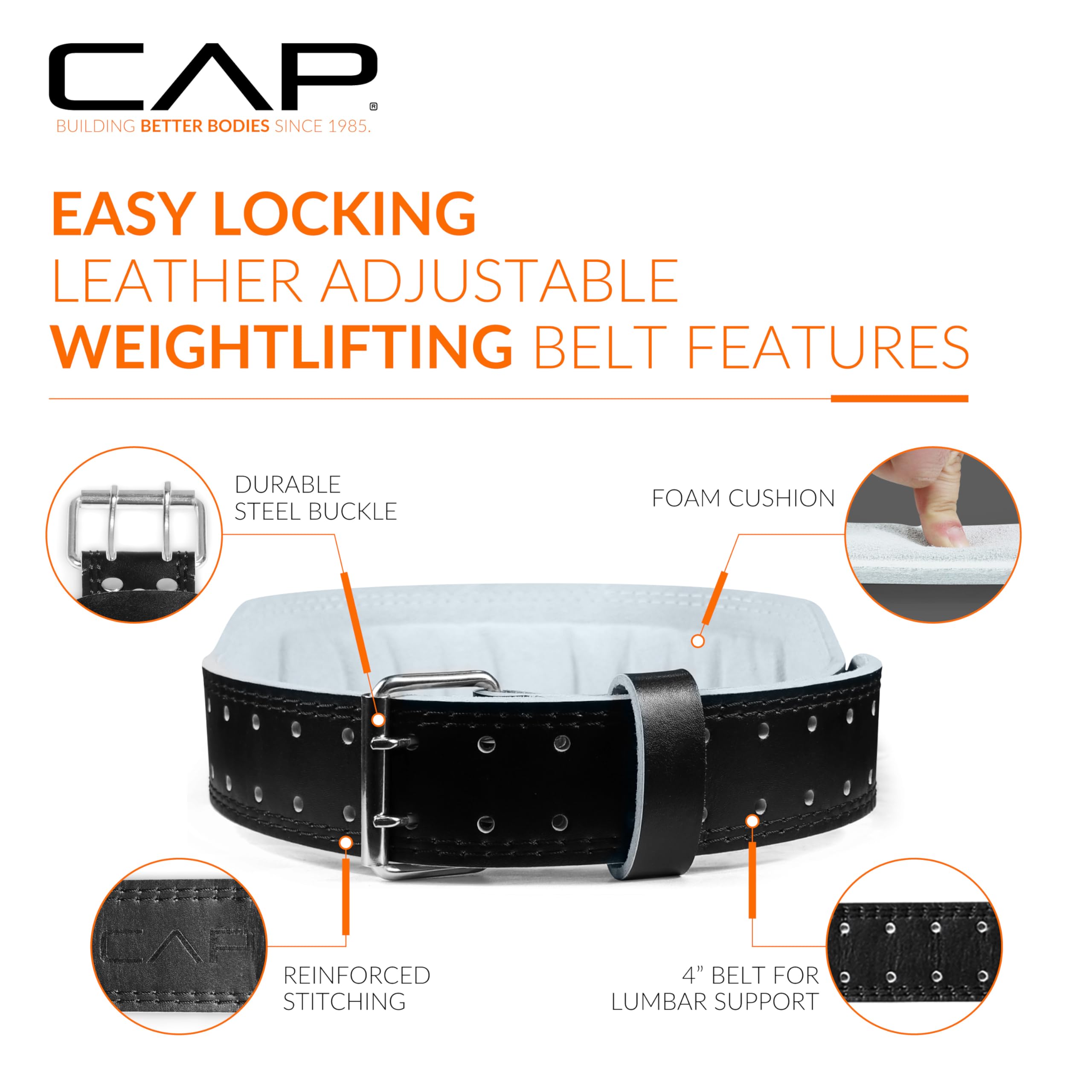 CAP Barbell padded inner lining detail for added comfort during heavy lifts