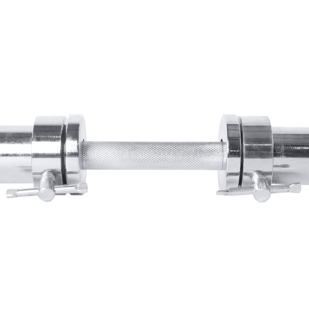CAP Barbell dumbbell handle in use during biceps curl demonstrating rotating sleeves reducing wrist strain