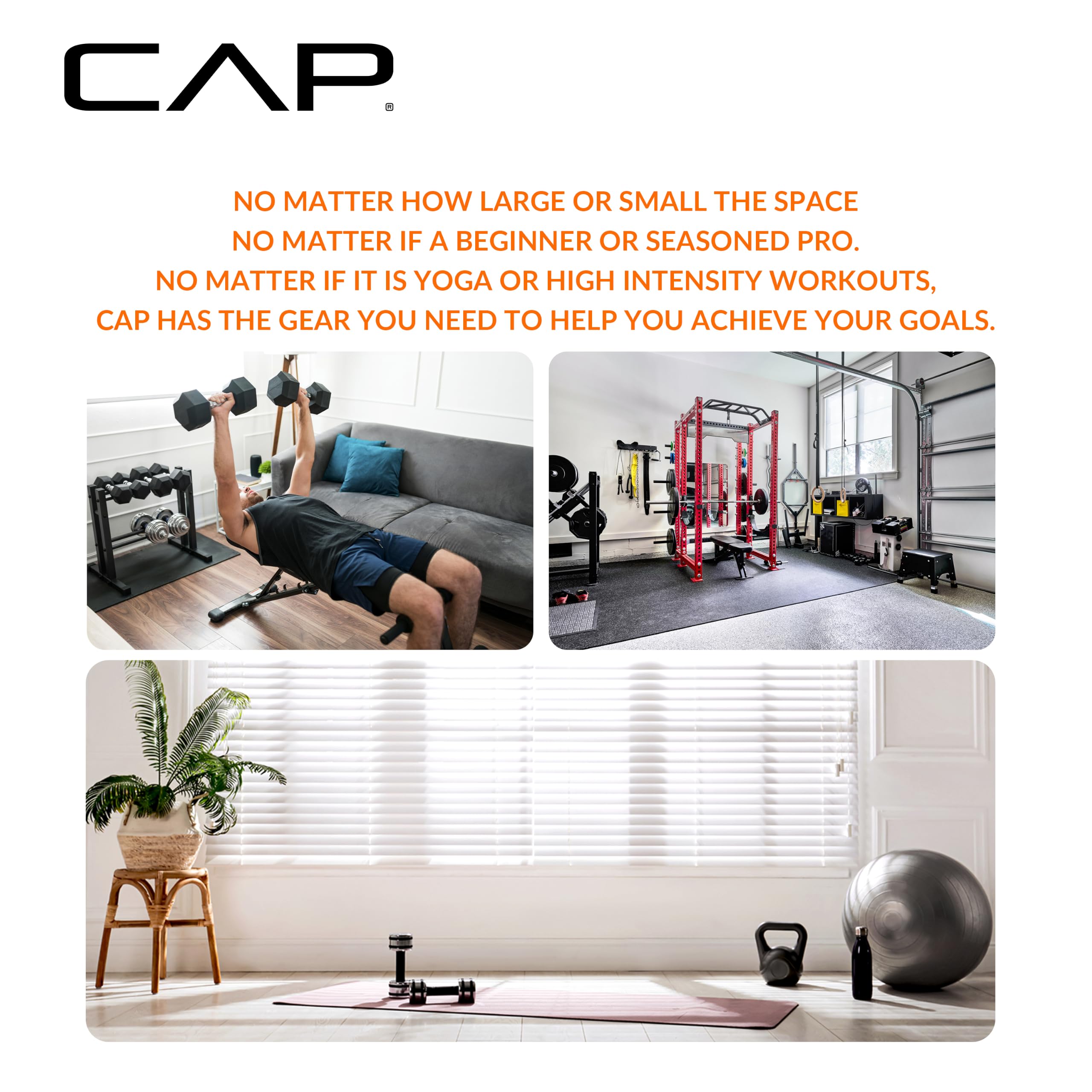 CAP packaging and label showing product specs and finish information