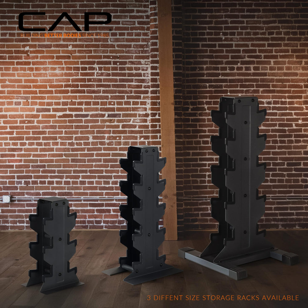 CAP rack next to tape measure showing compact dimensions and fit