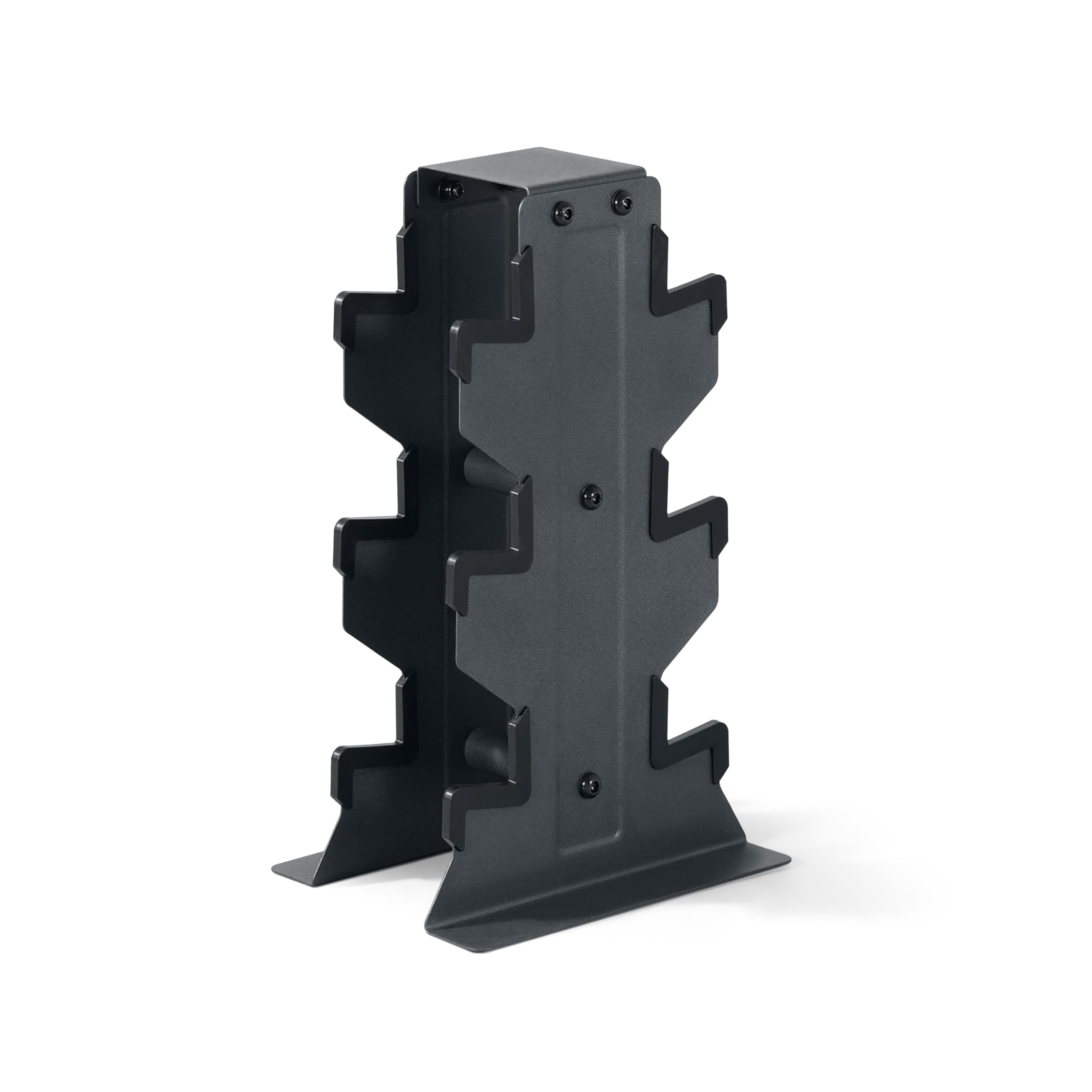 CAP vertical dumbbell rack front view showing compact storage and organization